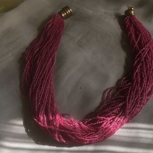 Pretty  pink Vintage necklace and clip earrings